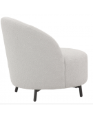 Poltrona per interni in metallo verniciato, seduta e schienale imbottiti, rivestimento in tessuto - cm 60x60x73h