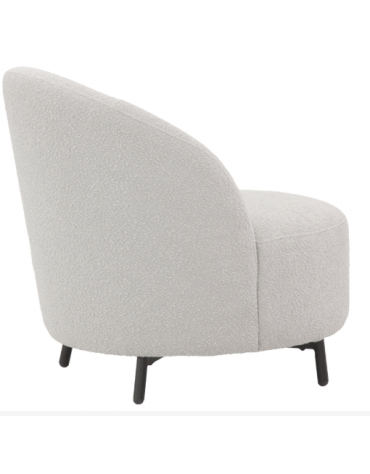 Poltrona per interni in metallo verniciato, seduta e schienale imbottiti, rivestimento in tessuto - cm 60x60x73h