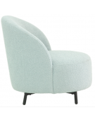 Poltrona per interni in metallo verniciato, seduta e schienale imbottiti, rivestimento in tessuto - cm 60x60x73h