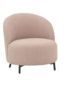 Poltrona per interni in metallo verniciato, seduta e schienale imbottiti, rivestimento in tessuto - cm 60x60x73h