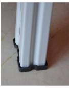 Scaffale metallico in acciaio verniciato RAL 7035 con 4 ripiani cm 80x40-Montaggio a gancio-Dimensioni esterne cm 86,4x40x200h