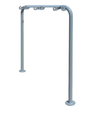 Portamonopattini 3 posti realizzato in acciaio zincato e verniciato - da tassellare - cm 135,8x14,8x120h