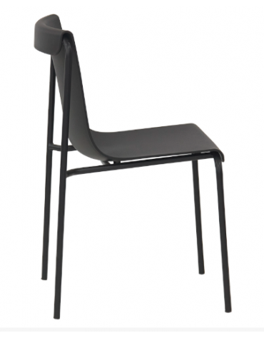 Sedia in metallo verniciato, scocca in polipropilene, anti UV - cm 44x40x81h