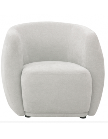 Poltrona in metallo e legno, seduta e schienale imbottito, rivestimento in tessuto - cm 50x53x71h