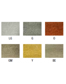 Poltrona in metallo e legno, seduta e schienale imbottito, rivestimento in tessuto - cm 50x53x71h