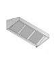 Cappa ecologica a parete snack inox per ristorante con carboni attivi - Dimensioni cm 160x80x15/45h