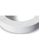 Panchina curva in graniglia di marmo, con finitura acrilica trasparente - modulo da cm 170x45x41h