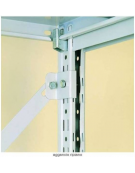 Scaffale metallico in acciaio verniciato RAL 7035 con 5 ripiani cm 70x60 - Montaggio a gancio-Dimensioni esterne cm 76,4x60x250h