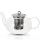 Teiera in vetro borosilicato con infusore in acciaio inox - capacità ml 900 - diametro cm 14  - altezza cm 12