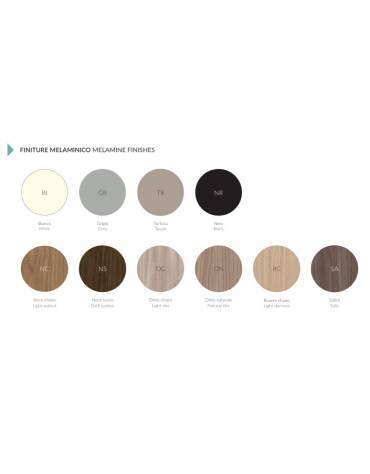 Scrivania dattilo operativa con gambe ad anello chiuso - cm 80x60x73,5h - Piano spessore mm 25