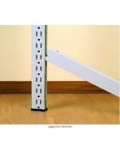 Scaffale metallico in acciaio verniciato RAL 7035 con 6 ripiani cm 80x30 - Montaggio a gancio-Dimensioni esterne cm 86,4x30x300h