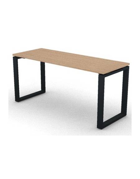 Scrivania dattilo operativa con gambe ad anello chiuso - cm 160x60x74h - Piano spessore mm 25 - Conforme ai CAM
