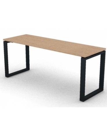 Scrivania dattilo operativa con gambe ad anello chiuso - cm 180x60x73,5h - Piano spessore mm 25 - Conforme ai CAM