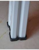 Scaffale metallico in acciaio verniciato RAL 7035 con 6 ripiani cm 90x30 - Montaggio a gancio-Dimensioni esterne cm 96,4x30x300h