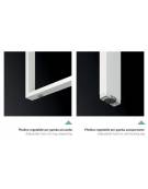 Scrivania ufficio operativa con gambe ad anello chiuso - cm 100x80x74h - Piano spessore mm 25 - Conforme ai CAM