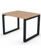 Scrivania ufficio operativa con gambe ad anello chiuso - cm 100x80x73,5h - Piano spessore mm 25 - Conforme ai CAM