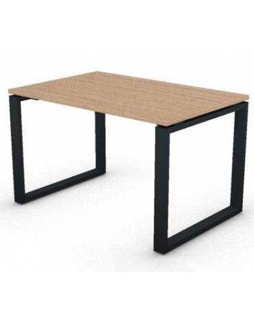 Scrivania ufficio operativa con gambe ad anello chiuso - cm 120x80x74h - Piano spessore mm 25 - Conforme ai CAM