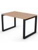 Scrivania ufficio operativa con gambe ad anello chiuso - cm 120x80x74h - Piano spessore mm 25 - Conforme ai CAM