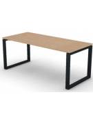 Scrivania ufficio operativa con gambe ad anello chiuso - cm 180x80x74h - Piano spessore mm 25 - Conforme ai CAM