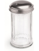 Spargizucchero in vetro con tappo in acciaio inox - Capacità ml 320 - Diametro cm 7,5 - Altezza cm 13,5