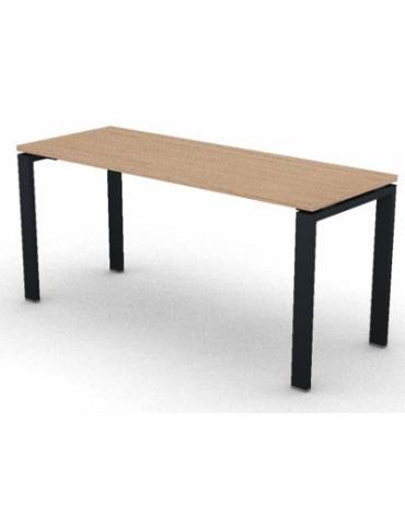 Scrivania dattilo operativa con gambe a U in bianco ,Grigio o Antracite - cm 160x60x73,5h - Piano spessore mm 25 - Conforme ai C