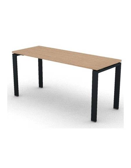 Scrivania dattilo operativa con gambe a U in bianco ,Grigio o Antracite - cm 160x60x73,5h - Piano spessore mm 25 - Conforme ai C