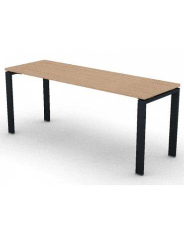 Scrivania dattilo operativa con gambe a U in bianco, Grigio o Antracite - cm 180x60x74h -Piano spessore mm 25 -Conforme ai CAM