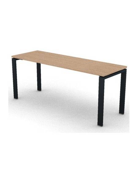 Scrivania dattilo operativa con gambe a U in bianco, Grigio o Antracite - cm 180x60x74h -Piano spessore mm 25 -Conforme ai CAM