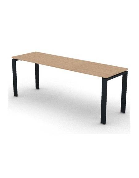 Scrivania dattilo operativa con gambe a U in bianco, Grigio o Antracite - cm 200x60x74h -Piano spessore mm 25 -Conforme ai CAM