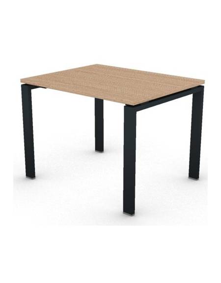 Scrivania ufficio operativa con gambe a U in bianco, Grigio o Antracite -cm 80x80x74h - Piano spessore mm 25 -Conforme ai CAM