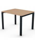 Scrivania ufficio operativa con gambe a U in bianco, Grigio o Antracite -cm 100x80x74h - Piano spessore mm 25 -Conforme ai CAM