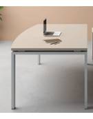 Scrivania ufficio operativa con gambe a U in bianco ,Grigio o Antracite - cm 120x80x73,5h - Piano spessore mm 25 -Conforme ai CA
