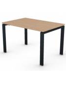 Scrivania ufficio operativa con gambe a U in bianco, Grigio o Antracite -cm 120x80x74h - Piano spessore mm 25 -Conforme ai CAM