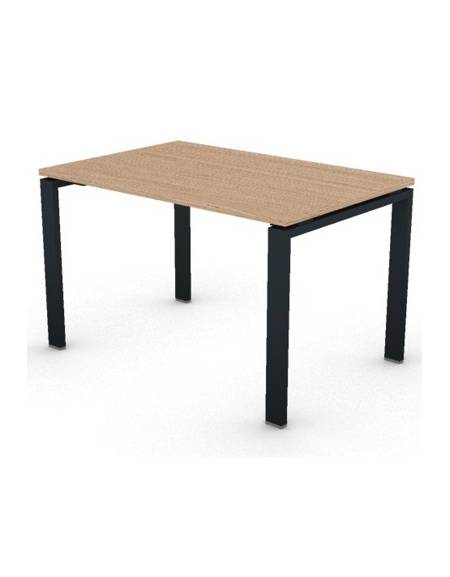 Scrivania ufficio operativa con gambe a U in bianco, Grigio o Antracite -cm 120x80x74h - Piano spessore mm 25 -Conforme ai CAM