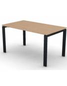 Scrivania ufficio operativa con gambe a U in bianco ,Grigio o Antracite - cm 140x80x73,5h - Piano spessore mm 25 -Conforme ai CA