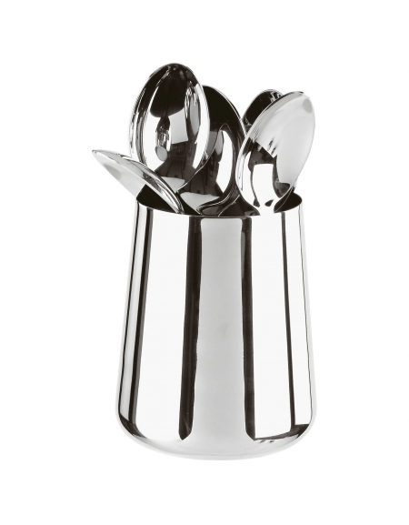 Porta cucchiaini acciaio inox - diametro cm 6 - altezza cm 9