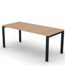 Scrivania ufficio operativa con gambe a U in bianco, Grigio o Antracite - cm 180x80x74h - Piano spessore mm 25 -Conforme ai CAM