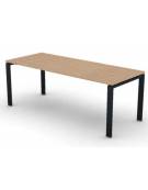 Scrivania ufficio operativa con gambe a U in bianco, Grigio o Antracite -cm 200x80x74h - Piano spessore mm 25 -Conforme ai CAM