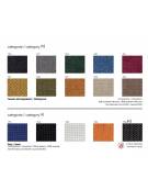 Sedia dattilo ufficio con braccioli regolabili e schienale a rete-Conforme norme UNI EN 1335-Rivestimento tessuto ignifugo