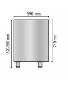 Tavolo Refrigerato a temperatura normale TN +2°+8°C con 3 porte senza piano di lavoro cm 191x59x82/89h