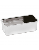 Porta bustine zucchero in acciaio inox - cm 13x6x4h