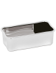 Porta bustine zucchero in acciaio inox - cm 13x6x4h