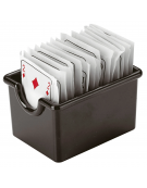 Porta bustine zucchero in polietilene - colore nero -  cm 8,5x6,5x5h