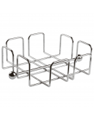 Porta tovaglioli in filo cromato in acciaio inox - cm 19x19x6,5h
