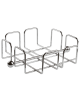 Porta tovaglioli in filo cromato in acciaio inox - cm 19x19x6,5h