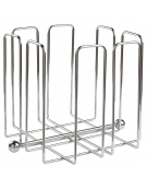 Porta tovaglioli in filo cromato in acciaio inox - cm 19x19x19h