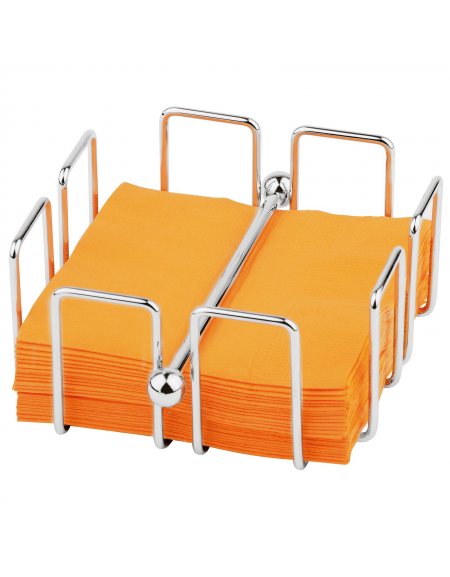 Porta tovaglioli in filo cromato in acciaio inox - cm 14x14x6,5h