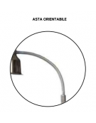 Lampada scaldavivande da tavolo con lampada ad infrarossi, con braccio flessibile - mm 190x250x930h