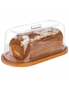 Tagliere in legno con cloche in SAN - cm 28x14x11,5h