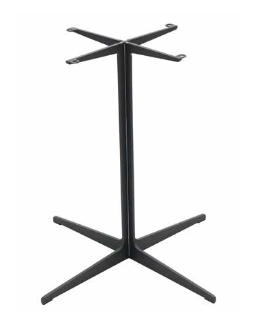 Base in lamiera tranciata e verniciata - colore nero - cm 72h